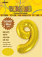 Giant Gold Number 9 86cm (34”) Foil Balloon